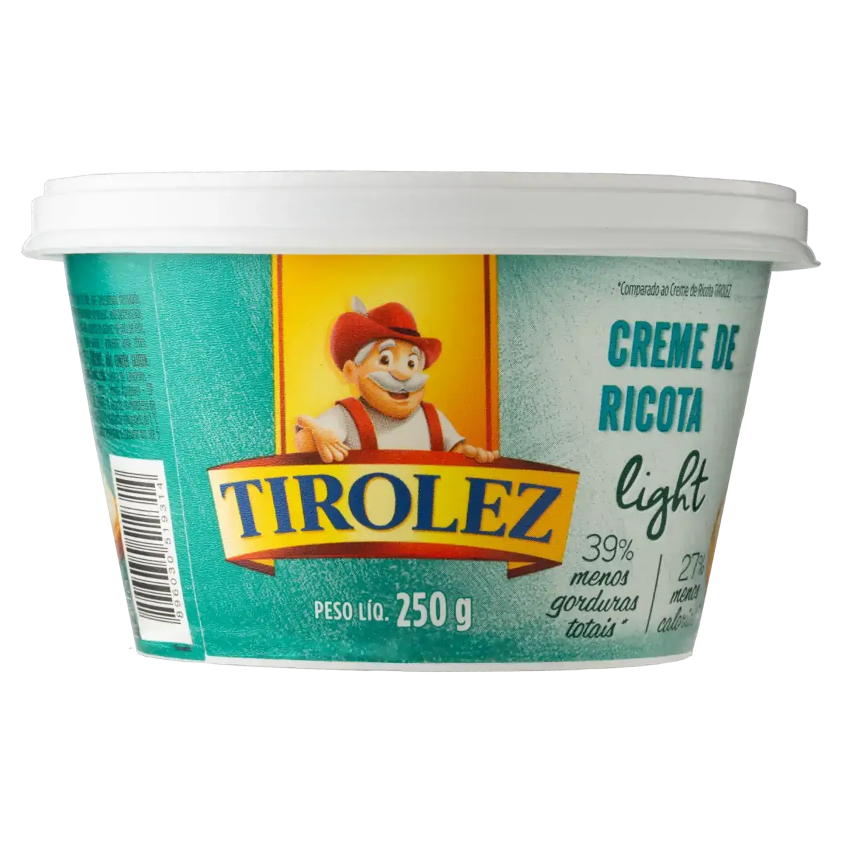 Creme De Queijo Ricota Light Tirolez Pote 250g