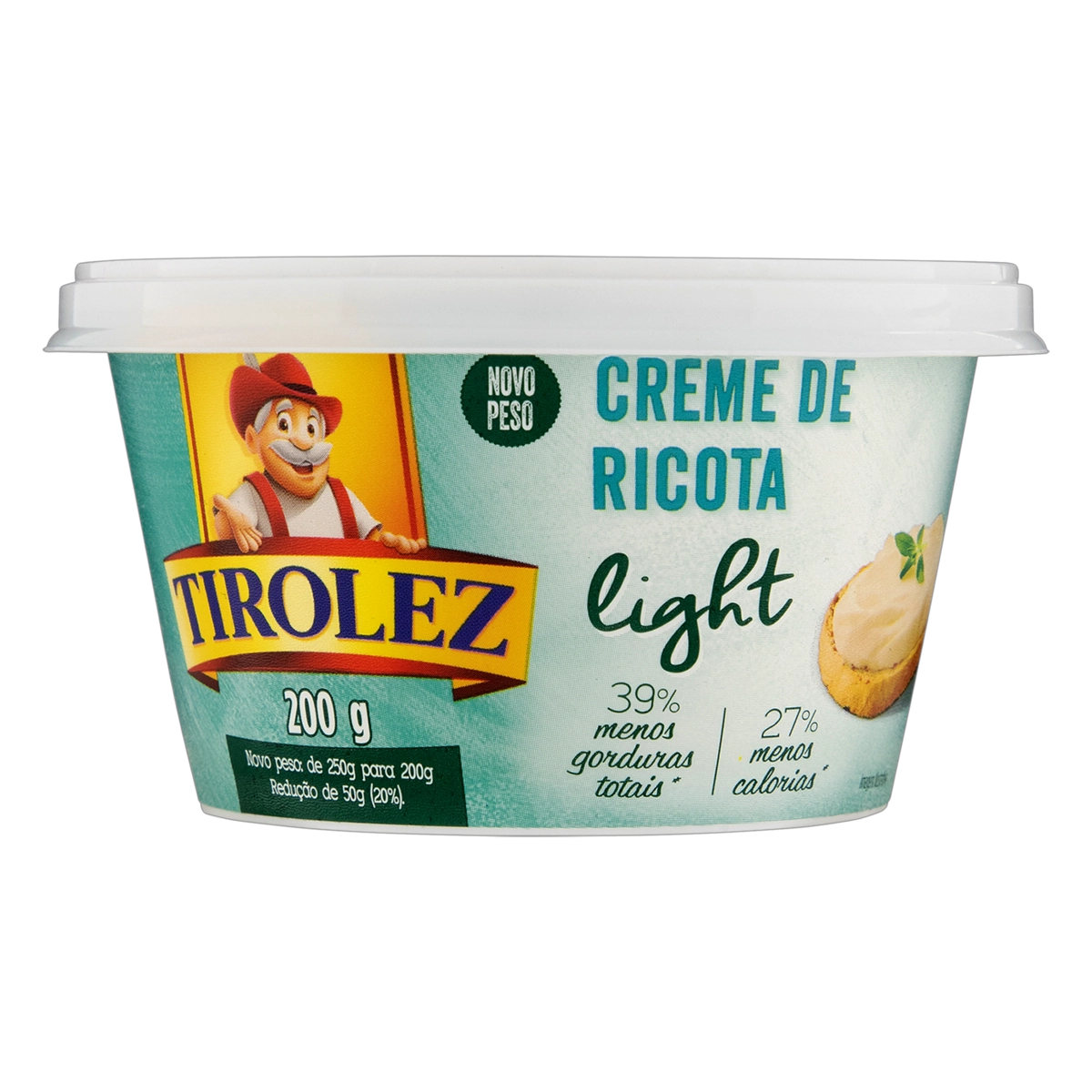 Creme De Queijo Ricota Light Tirolez Pote 200g