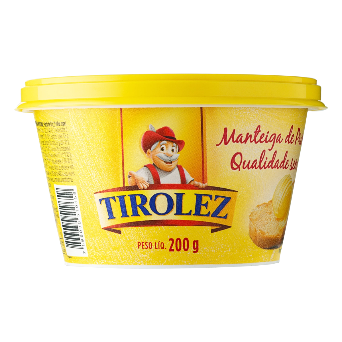 Manteiga De Primeira Qualidade Sem Sal Tirolez Pote 200g