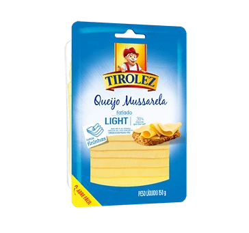 Queijo Mussarela Fatiado Light Tirolez 150g