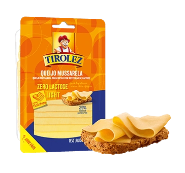 Queijo Mussarela Fatiado Light Zero Lactose Tirolez 150g