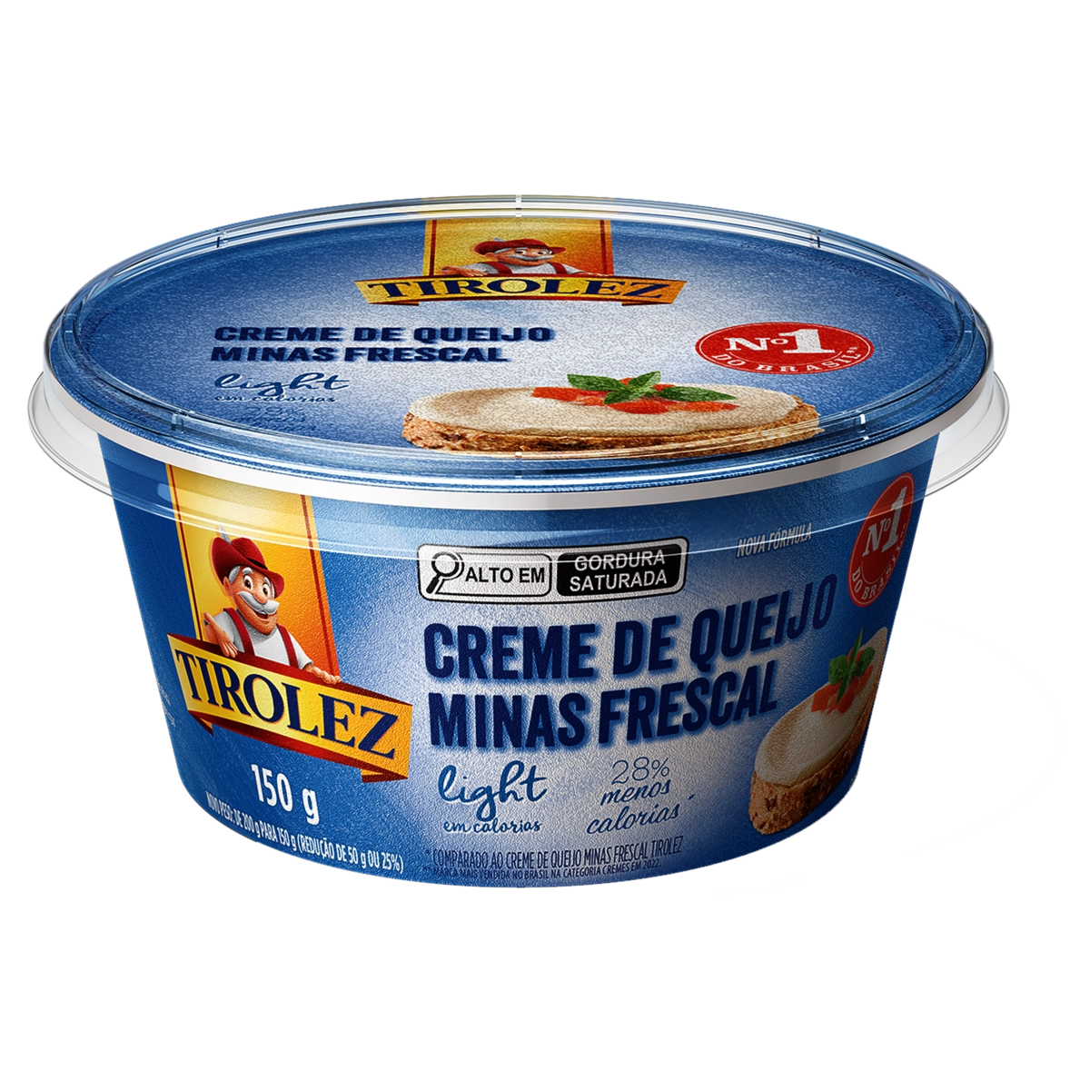 Creme De Queijo Minas Frescal Light Tirolez Pote 150g