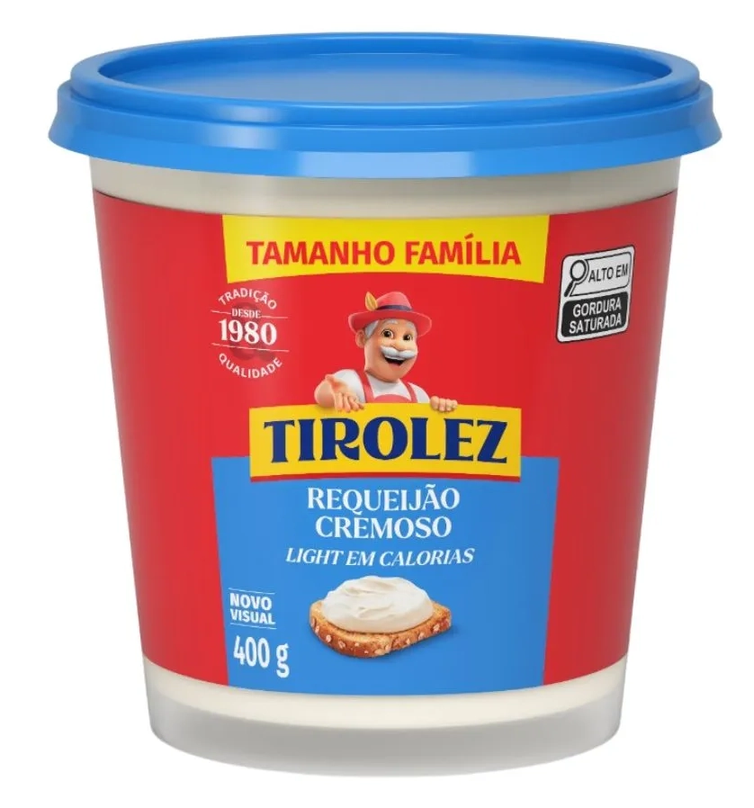 Requeijão Cremoso Light Tirolez Pote 400g Embalagem Econômica Leve Mais Pague Menos