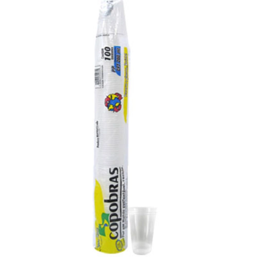 Copo Descartável Copobras Branco 100unidade X