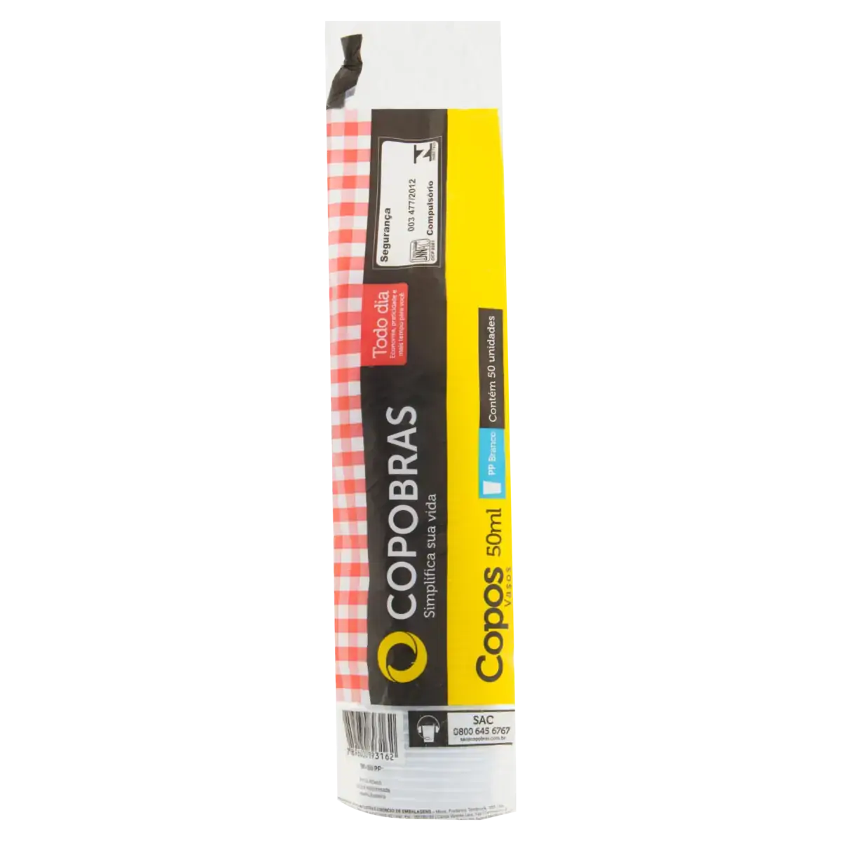 Copo Plástico Descartável Branco 50ml Copobras Pacote 50 Unidades