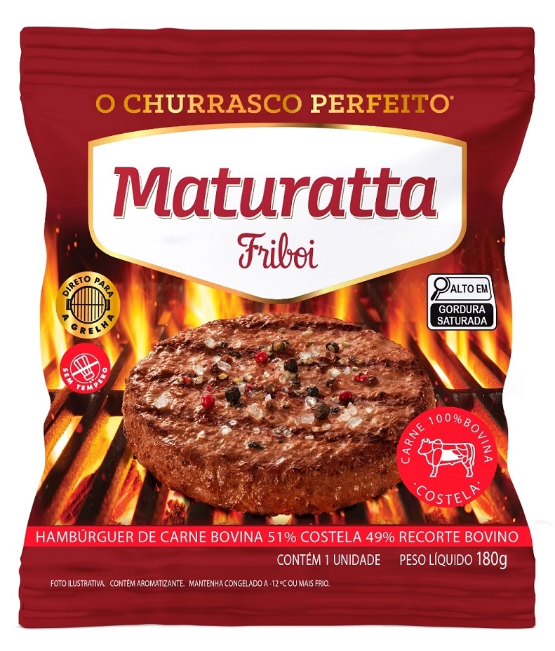 Hamburguer Maturatta Carne Bovina/costela 180g