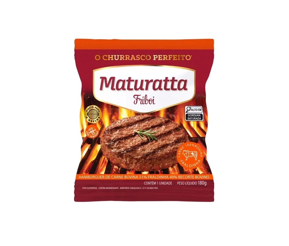 Hamburguer Maturatta Carne Bovina/fraldinha 180g