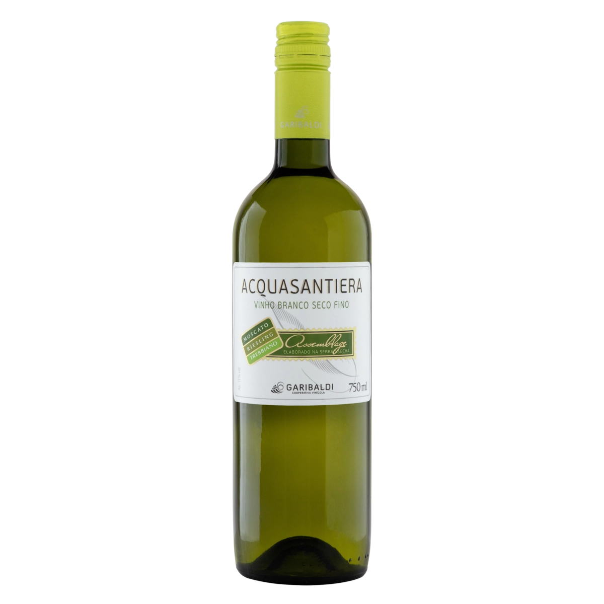 Vinho Brasileiro Branco Seco Assemblage Acquasantiera Moscato Riesling Trebbiano Serra Gaúcha Garraf