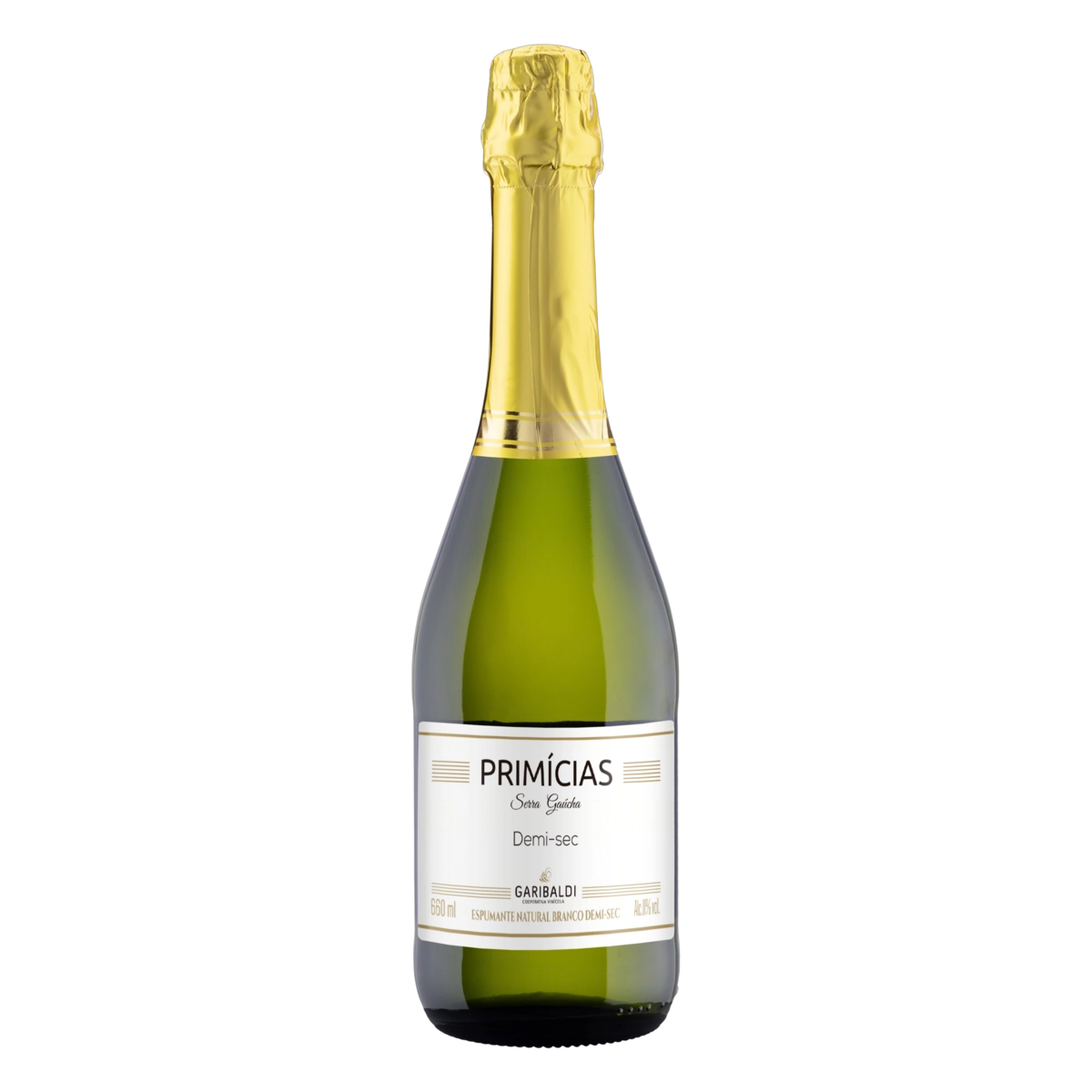 Espumante Brasileiro Branco Demi Sec Primícias Serra Gaúcha Garrafa 660ml