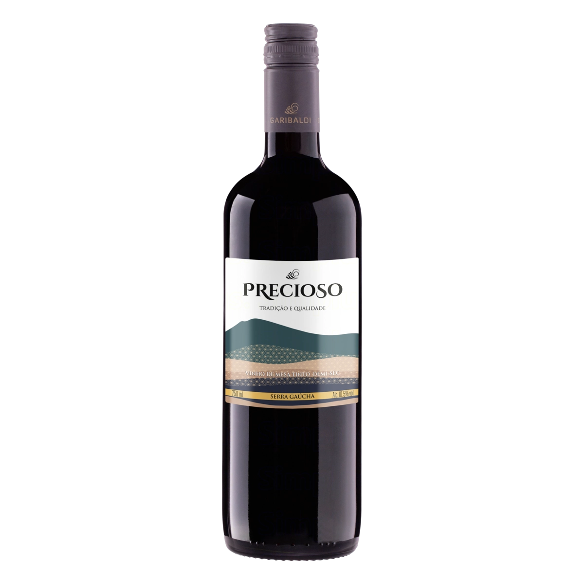 Vinho Brasileiro Tinto Demi Sec Precioso Serra Gaúcha Garrafa 750ml