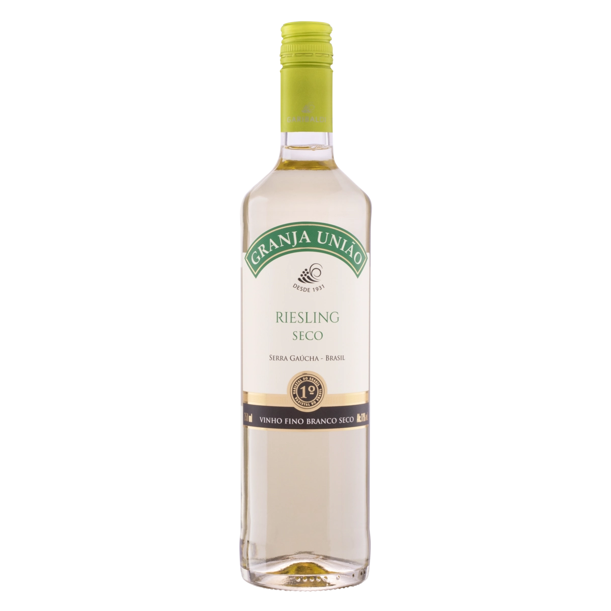 Vinho Brasileiro Branco Seco Granja União Riesling Serra Gaúcha Garrafa 750ml