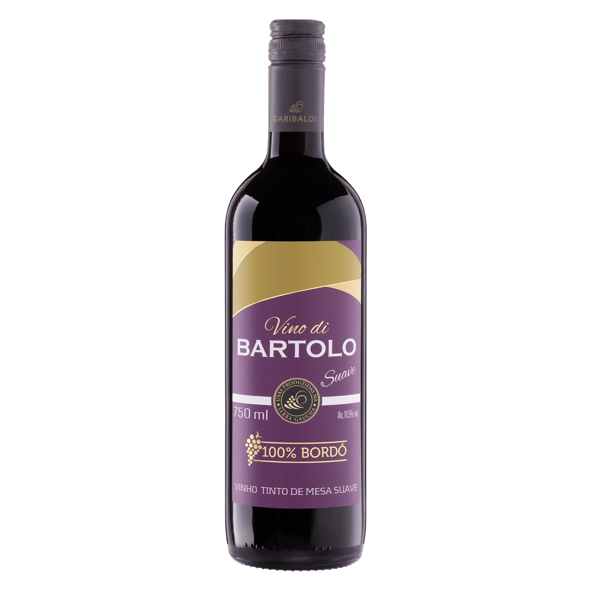 Vinho Brasileiro Tinto Suave Vino Di Bartolo Bordô Serra Gaúcha 750ml