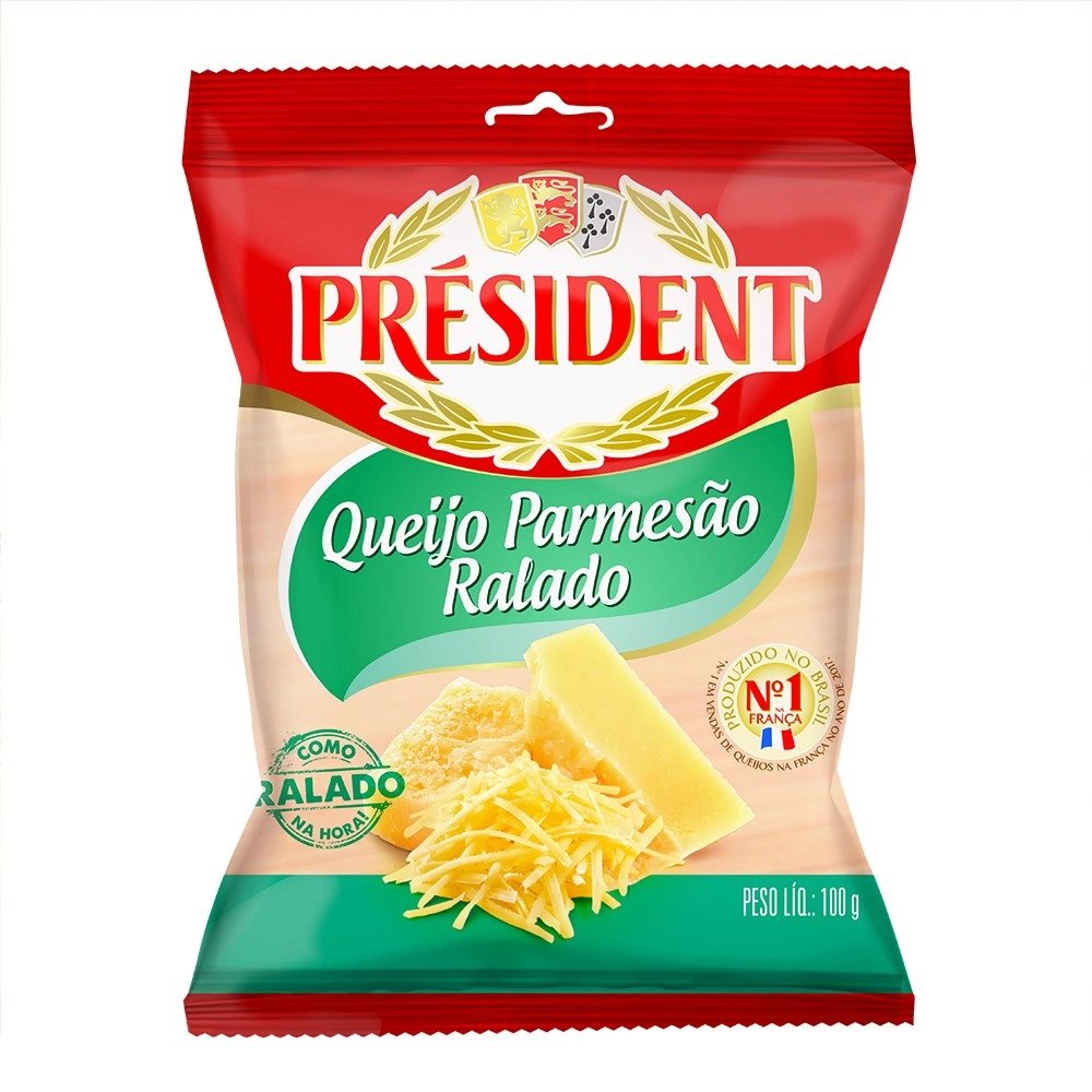 Queijo Parmesão Ralado Président Pacote 100g
