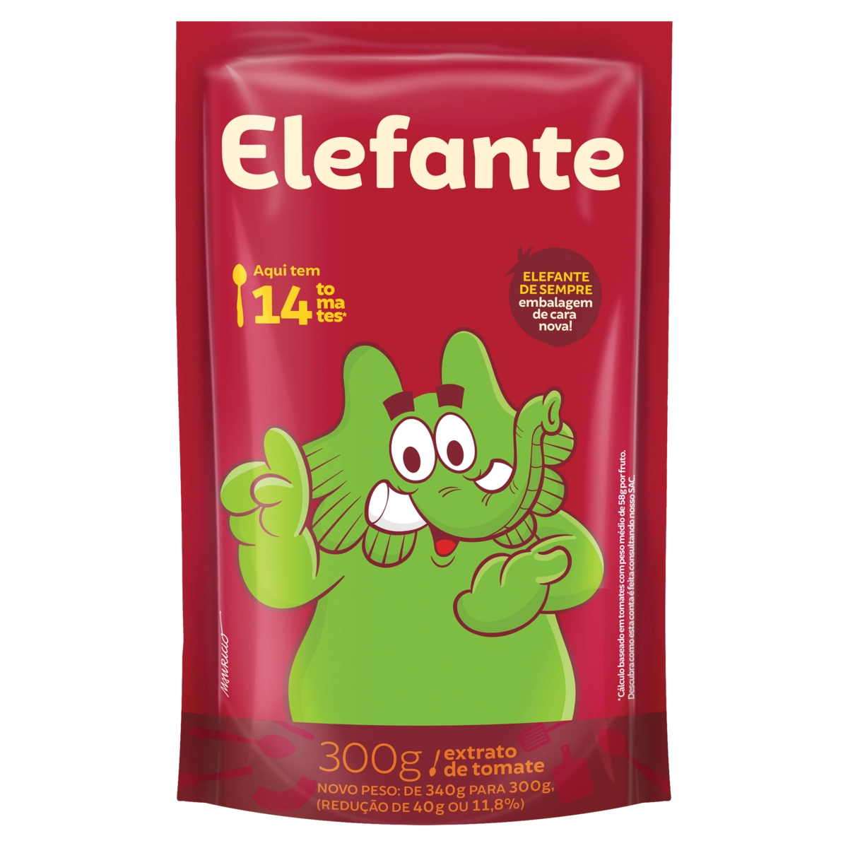 Extrato De Tomate Elefante Sachê 300g Embalagem Econômica