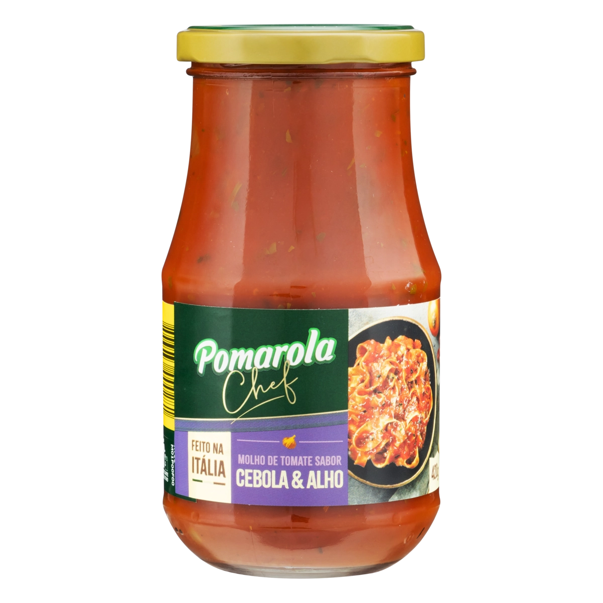 Molho De Tomate Cebola Alho Pomarola Chef Vidro 420g