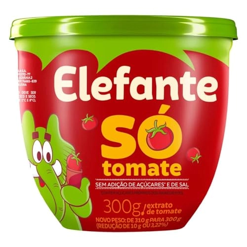 Extrato De Tomate Elefante Só Tomate Pote 300g