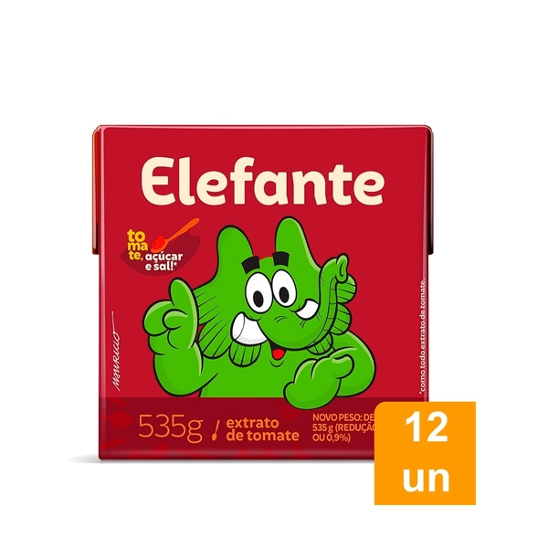 Extrato De Tomate Elefante Caixa 535g