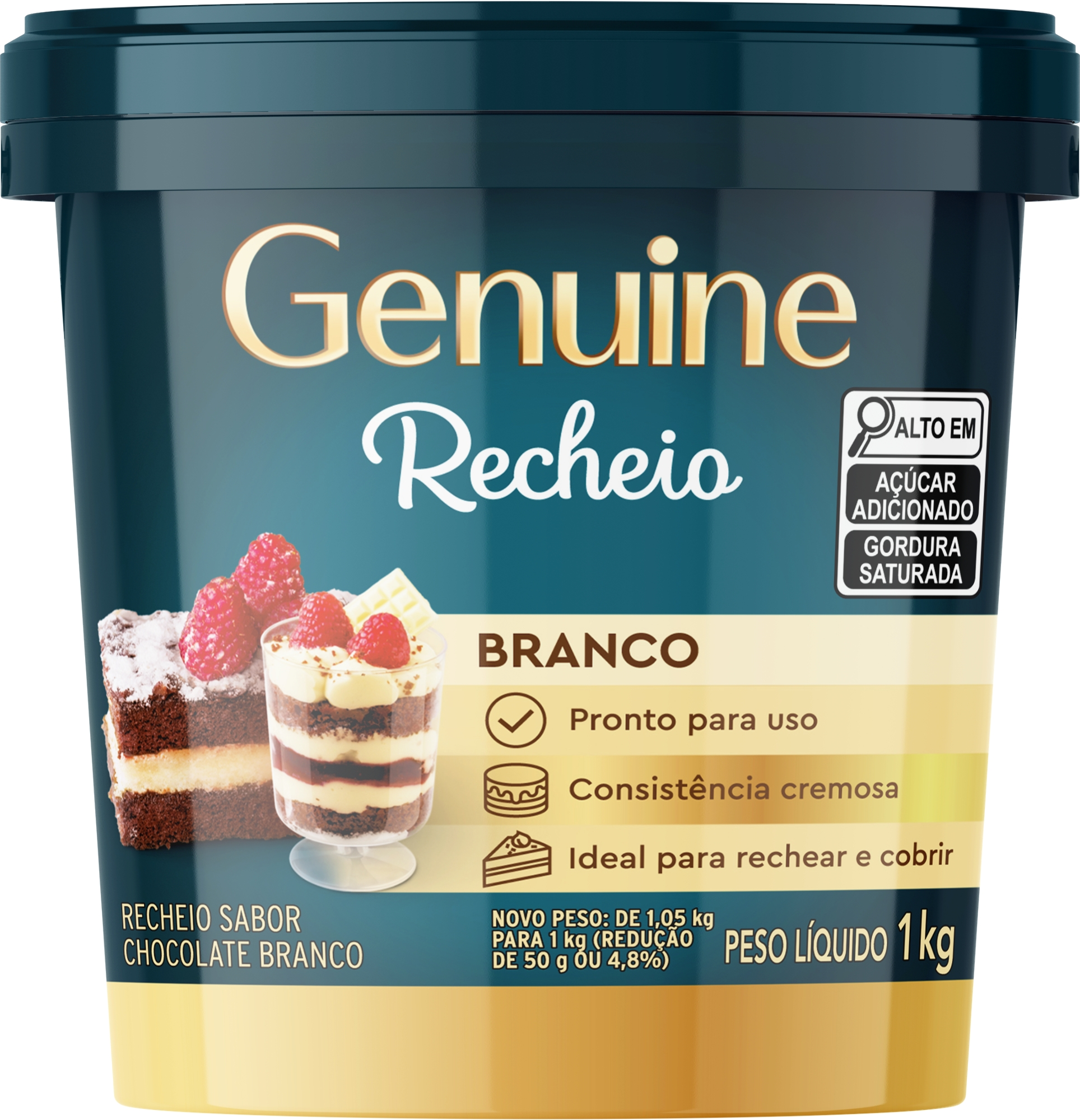 Recheio Genuine Branco 1kg Cargil