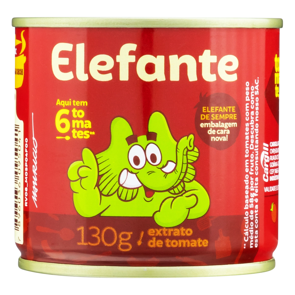 Extrato De Tomate Elefante Lata 130g