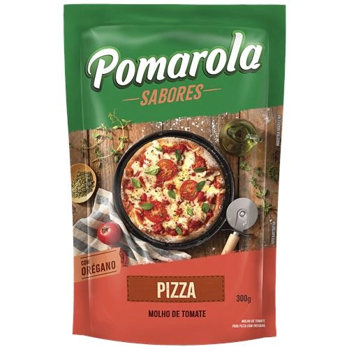 Molho De Tomate Com Orégano Pizza Pomarola Sabores Sachê 300g