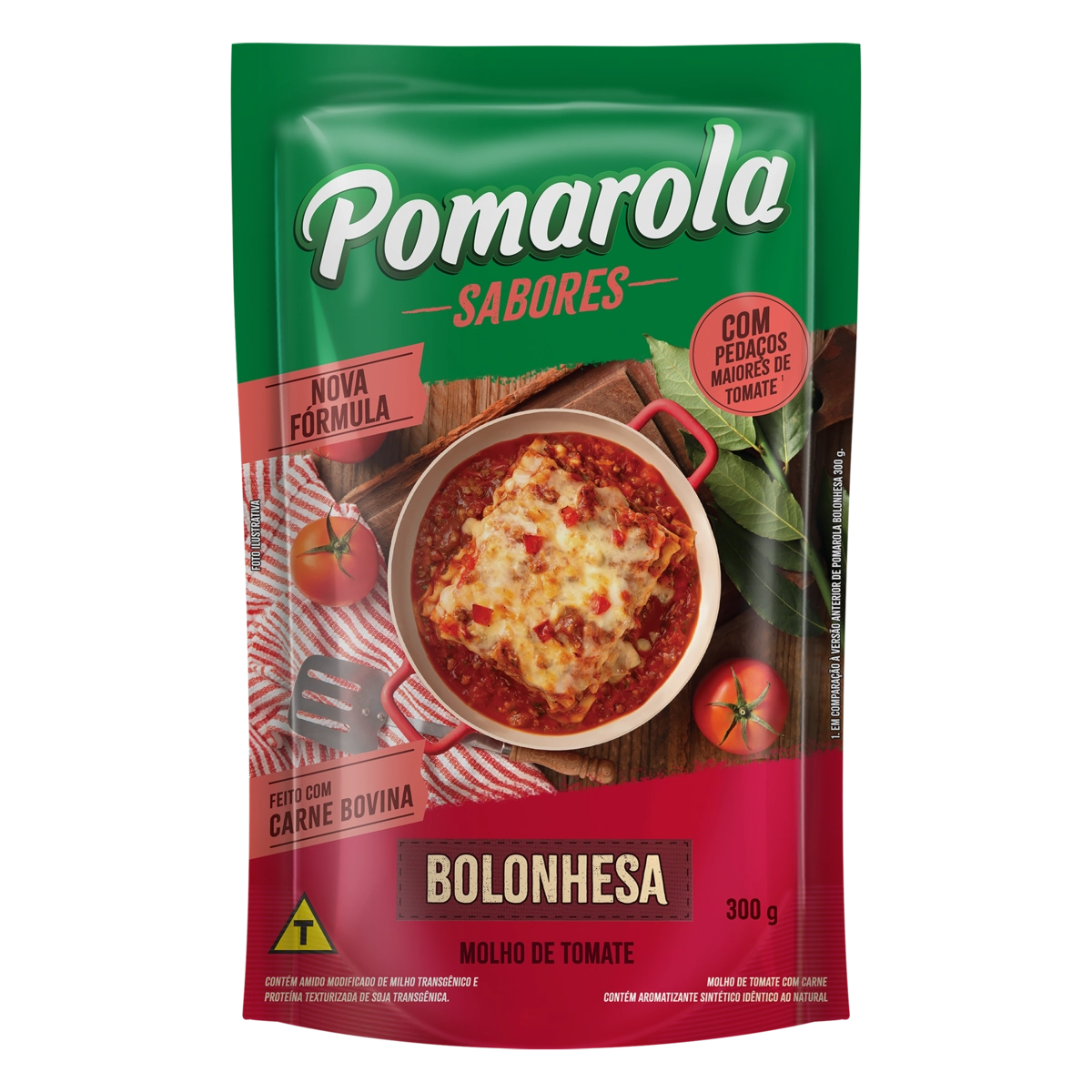 Molho De Tomate à Bolonhesa Pomarola Sabores Sachê 300g