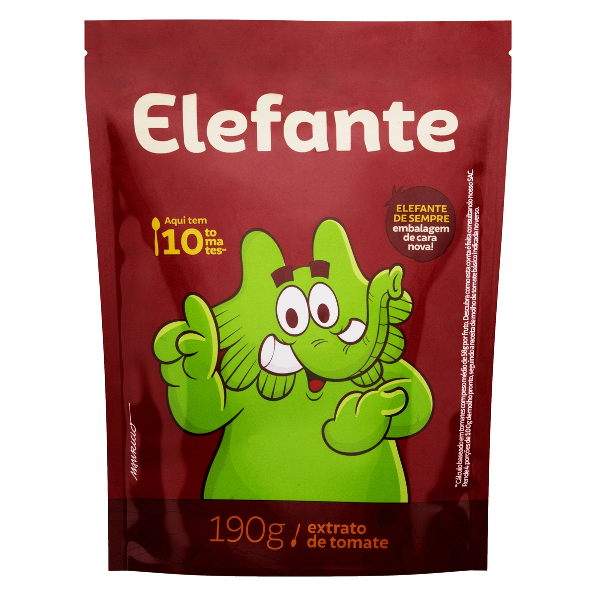 Extrato De Tomate Elefante Pouch 190g