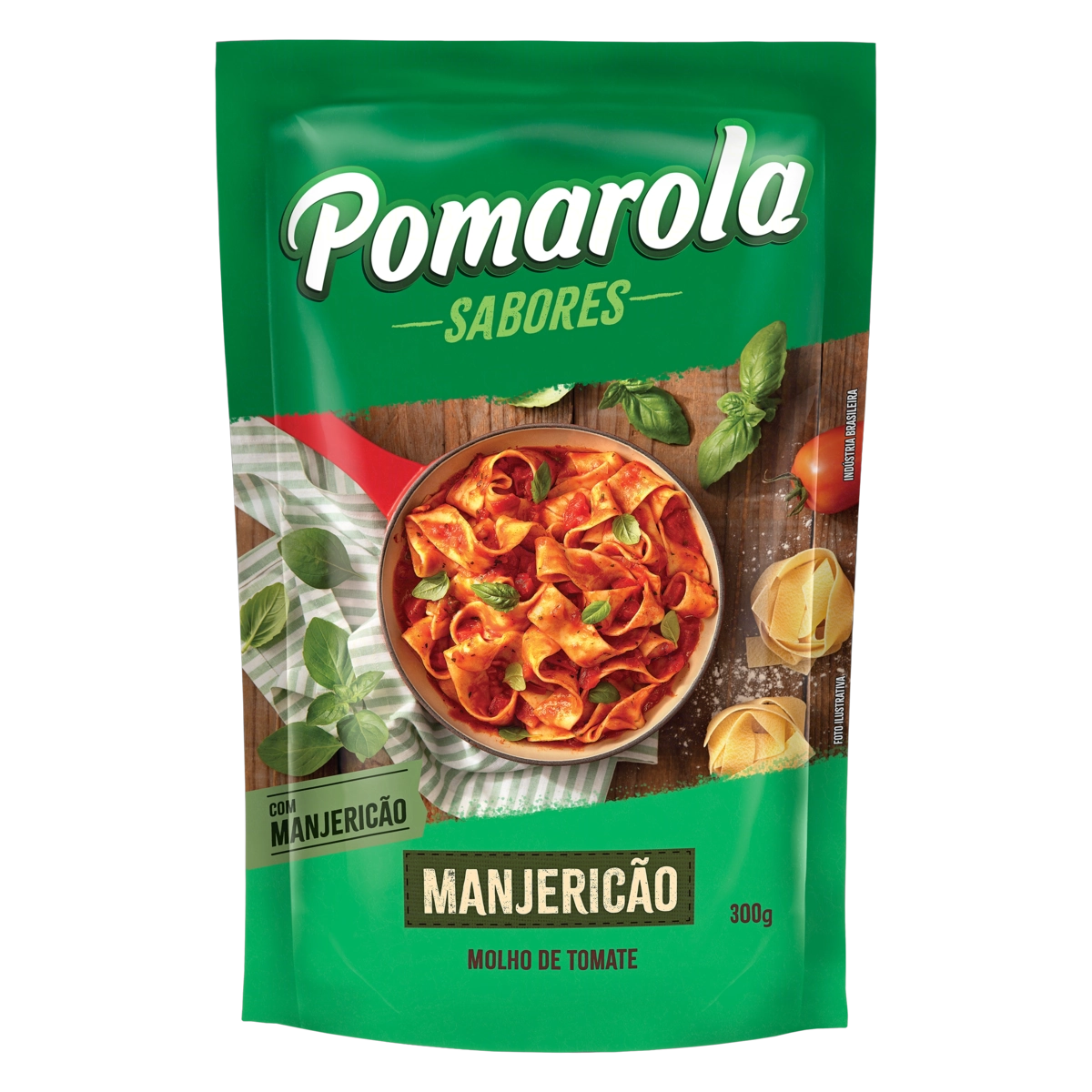 Molho De Tomate Com Manjericão Pomarola Sabores Sachê 300g