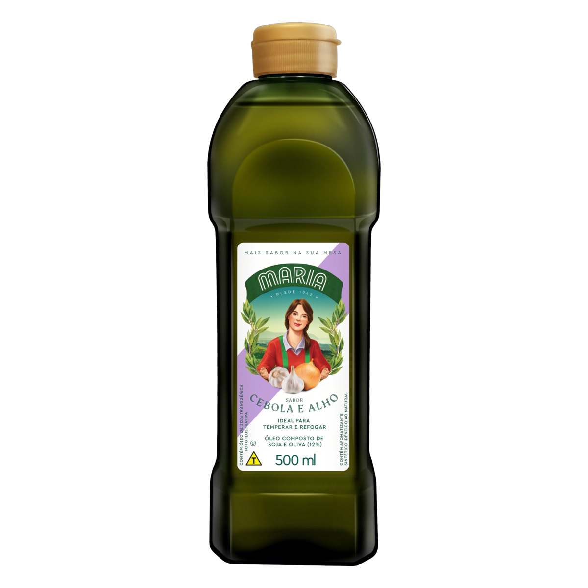 óleo Composto De Soja E Oliva Cebola E Alho Maria Garrafa 500ml