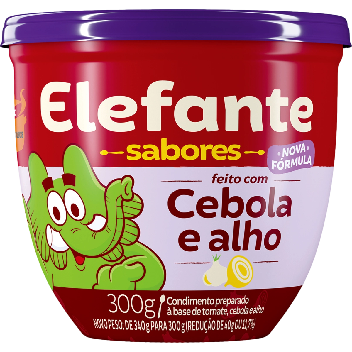 Extrato De Tomate Com Cebola E Alho Elefante Lata 340g
