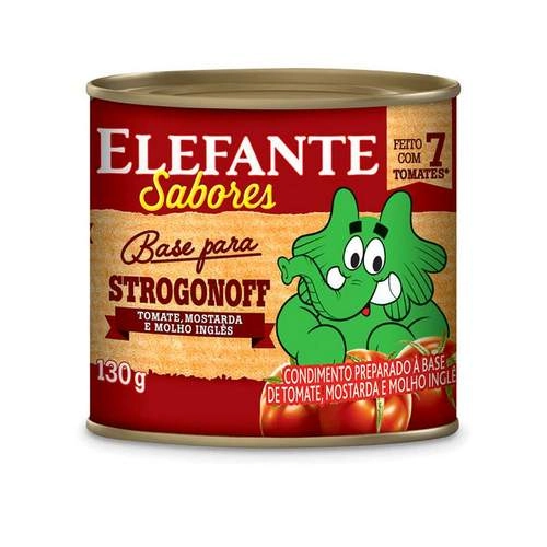 Extrato De Tomate Base Para Strogonoff Elefante Lata 130g