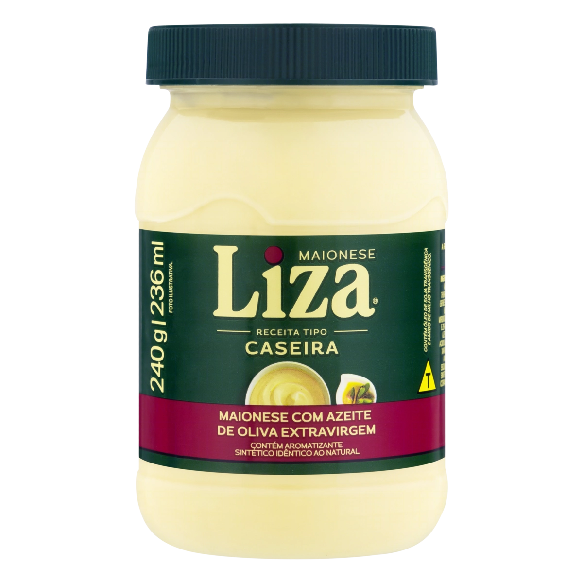 Maionese Caseira Com Azeite De Oliva Extra Virgem Liza Pote 240g