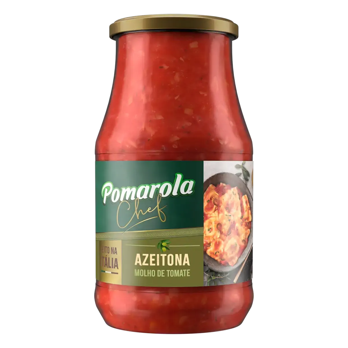 Molho De Tomate Com Azeitona Pomarola Chef Vidro 420g