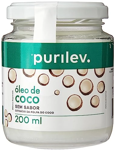 óleo De Coco Sem Sabor Purilev Vidro 200ml