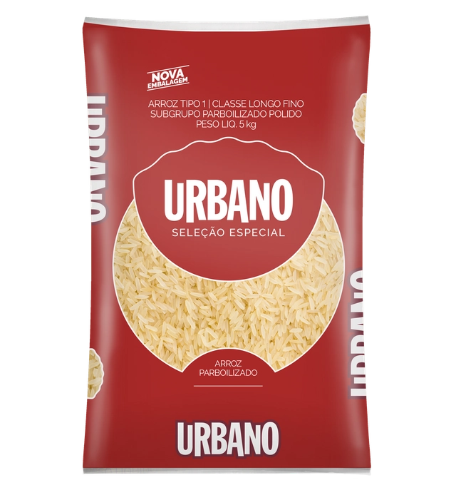 Arroz Urbano Beneficiado Parboilizado Longo Fino Tipo 1 5kg