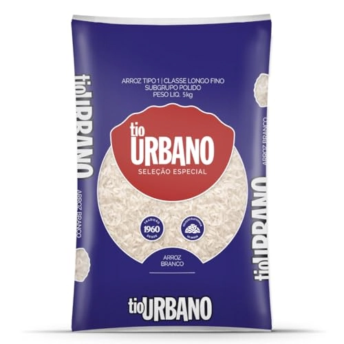 Arroz Tio Urbano Beneficiado Branco Longo Fino Tipo 1 5kg