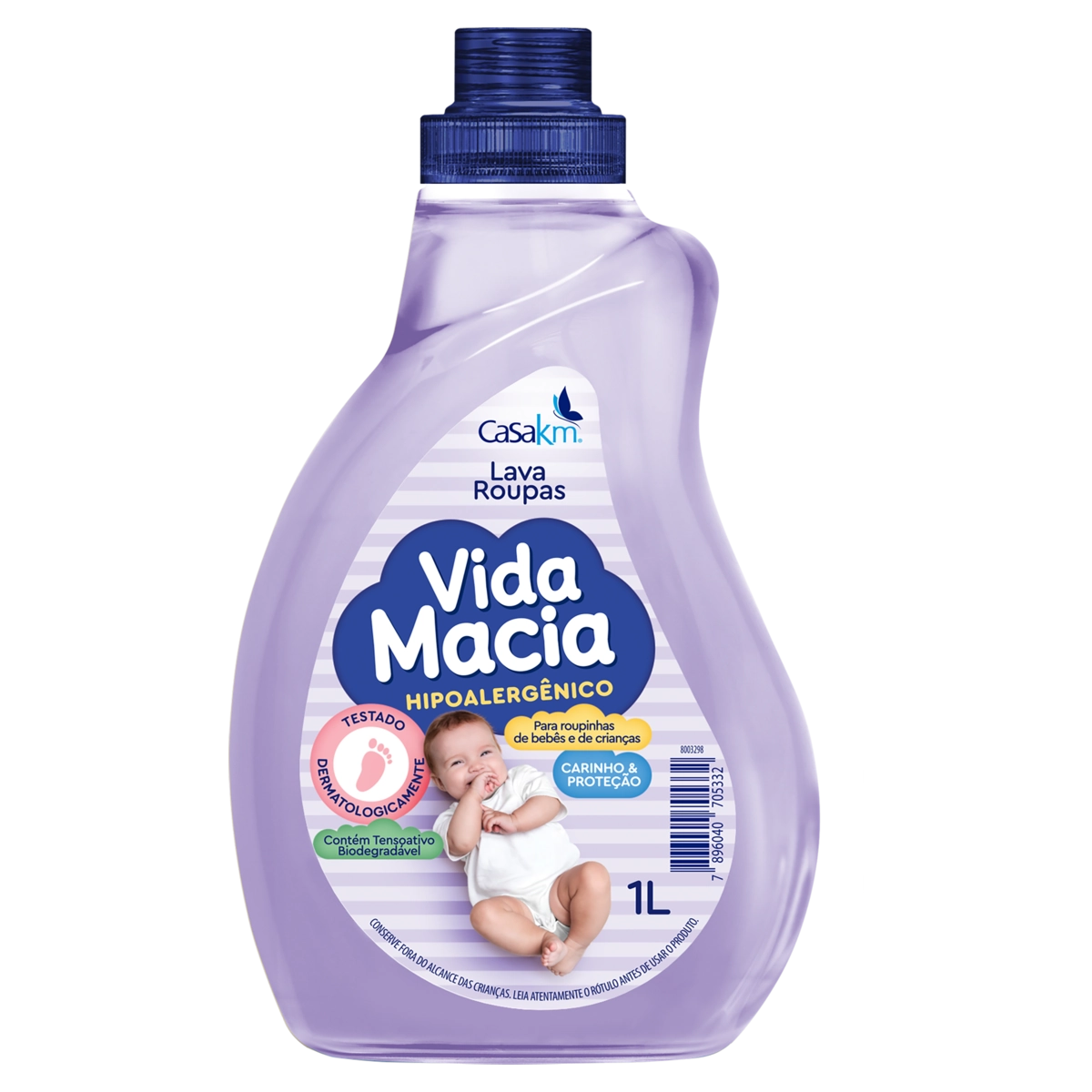 Lava Roupas Líquido Carinho Proteção Vida Macia Frasco 1l