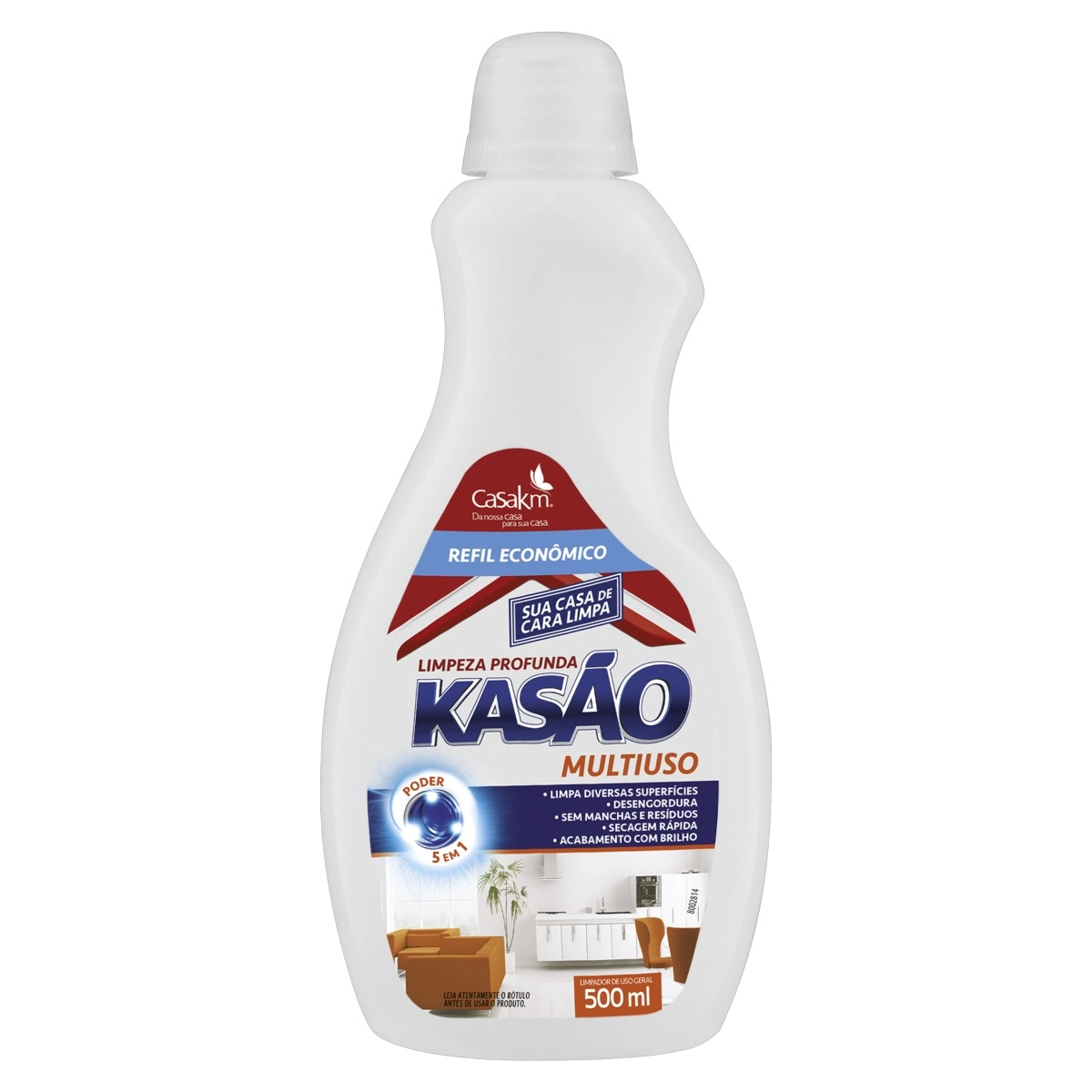 Limpador Multiuso Kasão Frasco 500ml Refil Econômico