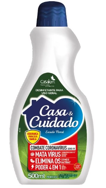 Desinfetante Uso Geral Escudo Floral Casa Cuidado Frasco 500ml