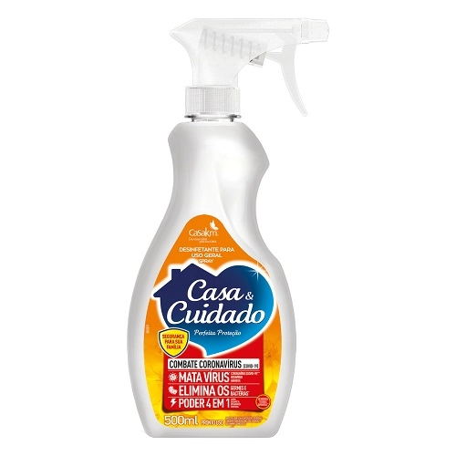 Desinfetante Uso Geral Perfeita Proteção Casa Cuidado Frasco 500ml Borrifador