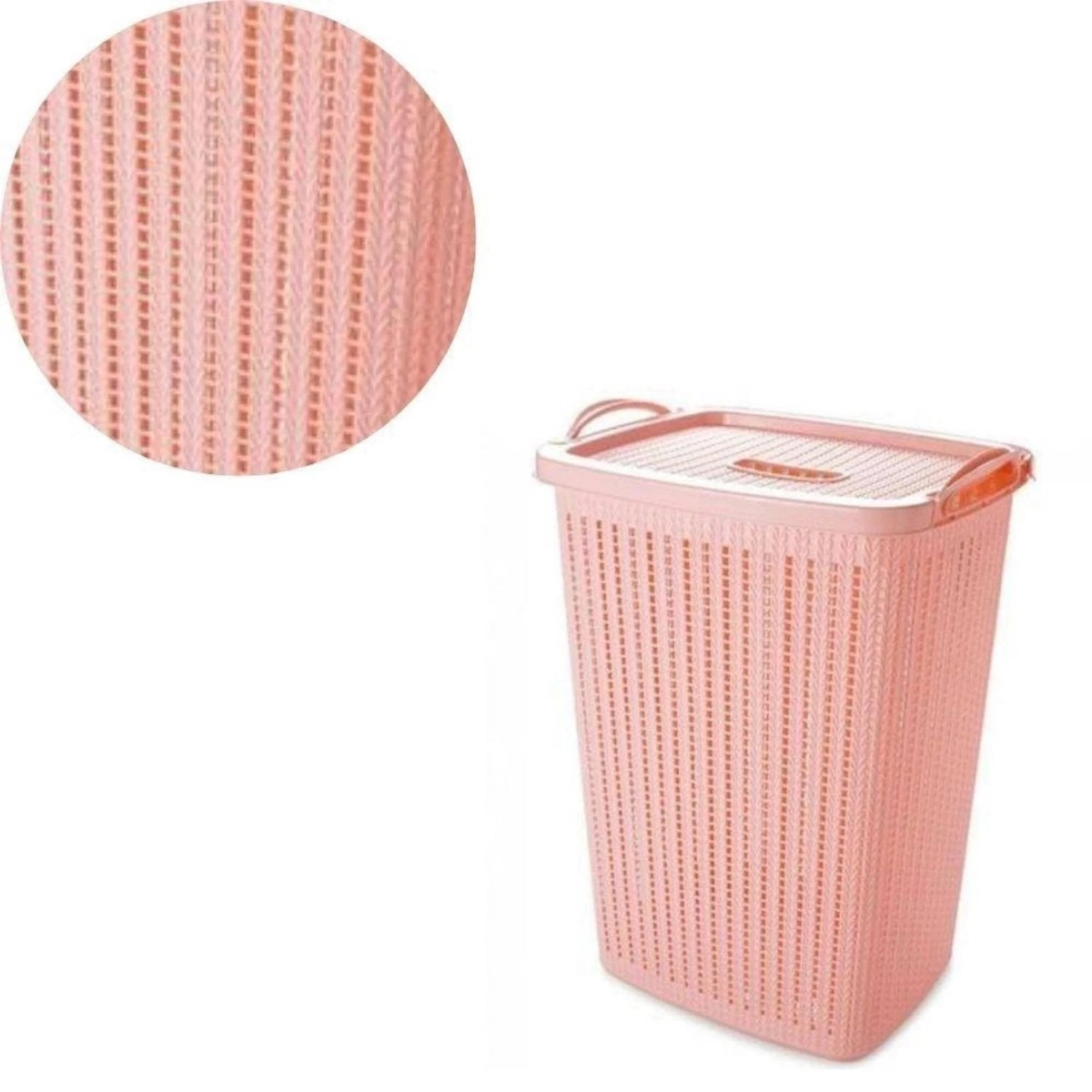 Cesto Para Roupas Trama Rosa Quartzo 40l Plasútil