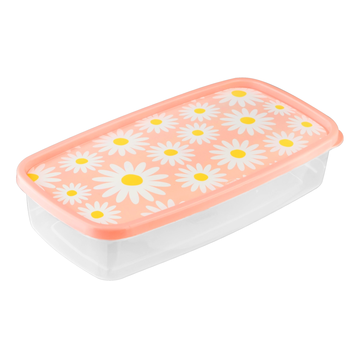 Pote Plástico Retangular Camomila 1,43l Plasútil Decora