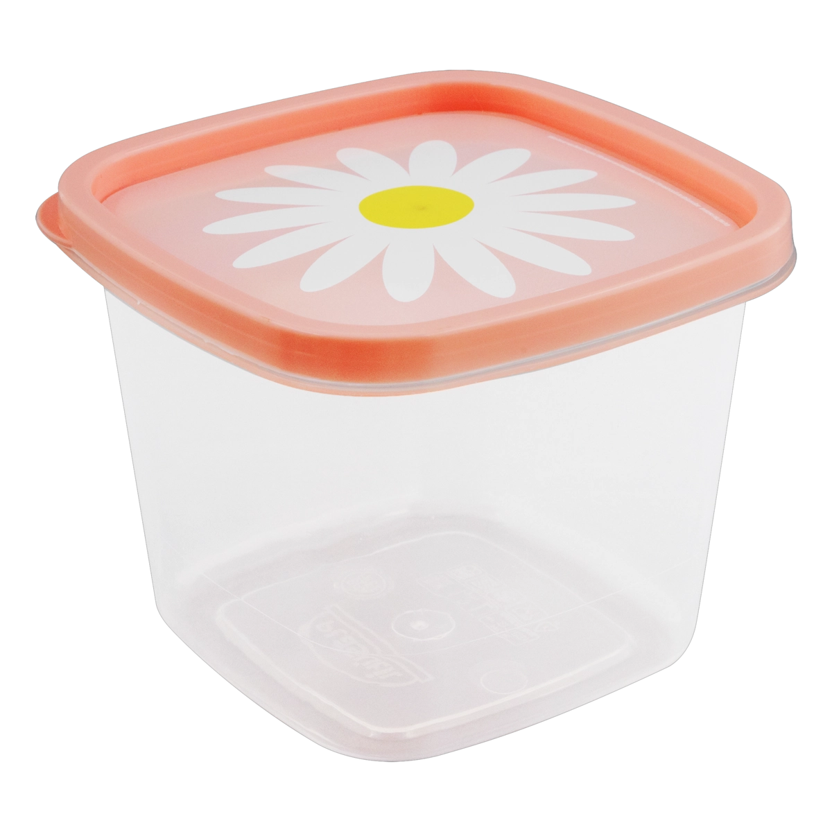 Pote Plástico Quadrado Camomila 1,2l Plasútil Decora