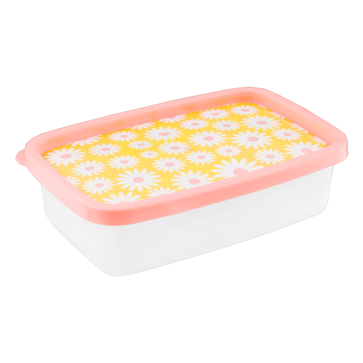 Pote Plástico Retangular Camomila 620ml Plasútil Decora