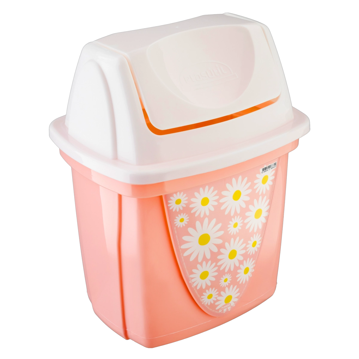 Lixeira Basculante Para Pia Camomila 6,5l Plasútil Decora