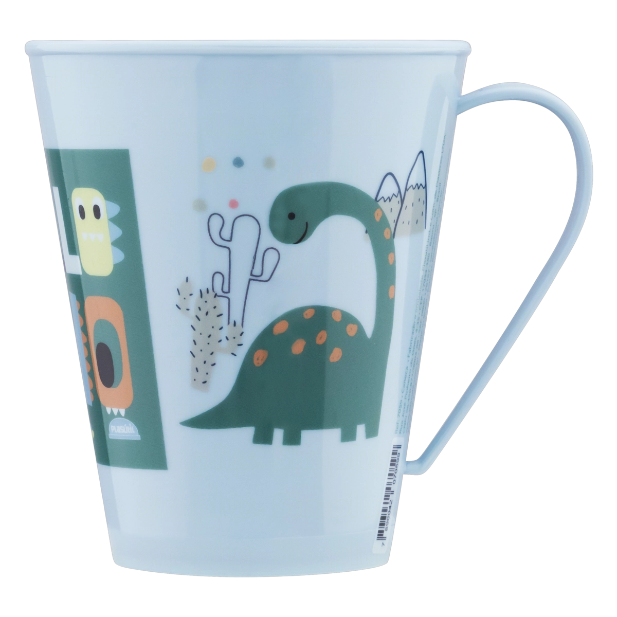 Caneca Plástica Dino Baby 360ml Plasútil Decora