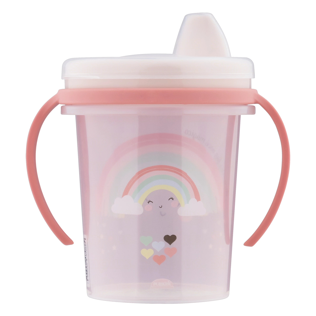 Caneca Plástica Arco íris 330ml Plasútil Decora Trio