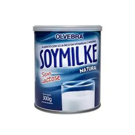 Alimento à Base De Soja Em Pó Natural Zero Lactose Soymilke Lata 300g