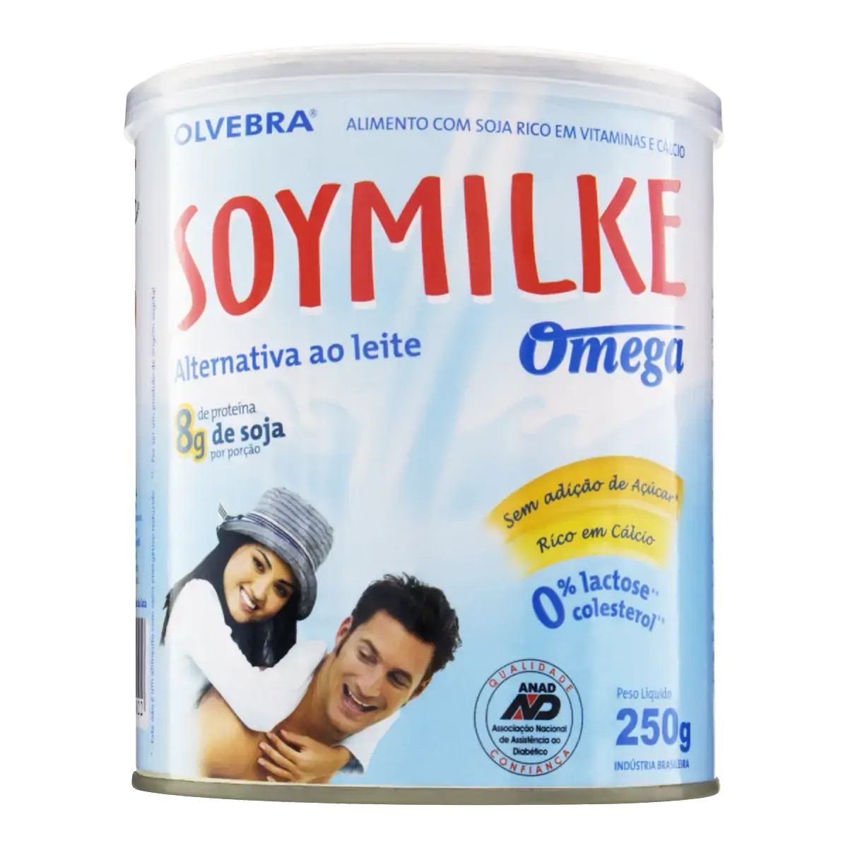 Alimento à Base De Soja Em Pó Natural Zero Lactose Soymilke Lata 250g