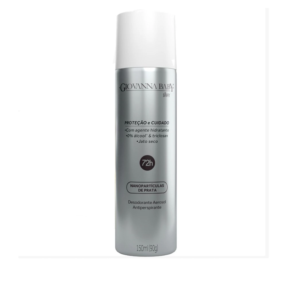Desodorante Aerossol Antiperspirante Silver Giovanna Baby 150ml Spray
