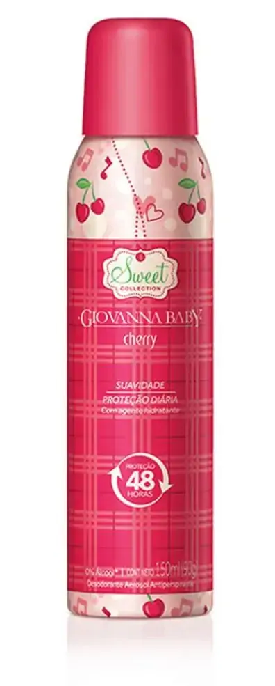 Desodorante Aerossol Antiperspirante Cherry Giovanna Baby Sweet Collection 150ml Spray